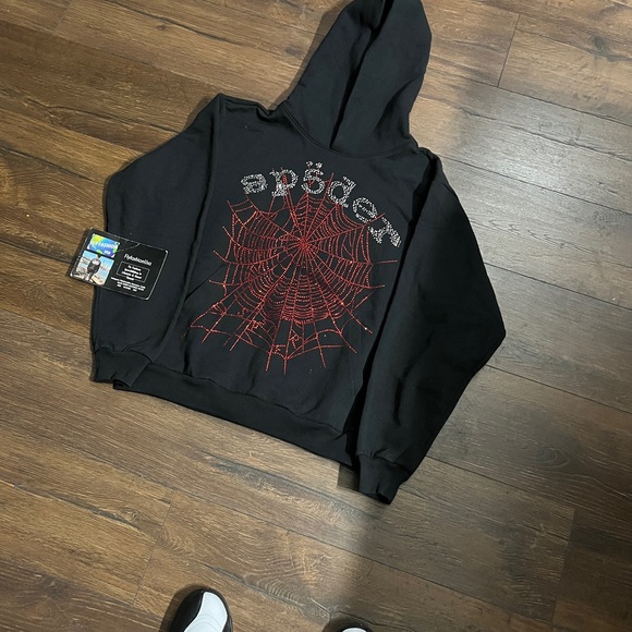 Sp5der OG Rhinestone Logo Hoodie - Picture 2 of 7
